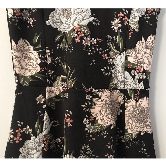 Black Floral Dress - Picture 3 of 4